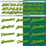 Custom Kelly Green White-Yellow Split Fashion Performance T-Shirt