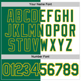 Custom Kelly Green White-Yellow Split Fashion Performance T-Shirt