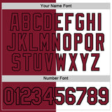 Custom Crimson White-Black Split Fashion Performance T-Shirt