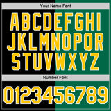 Custom Black Yellow-Kelly Green Split Fashion Performance T-Shirt