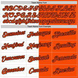Custom Orange White-Black Split Fashion Performance T-Shirt