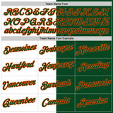 Custom Green White-Orange Split Fashion Performance T-Shirt