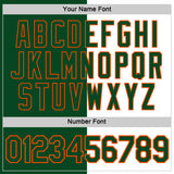 Custom Green White-Orange Split Fashion Performance T-Shirt