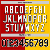 Custom Red Black-Yellow Split Fashion Performance T-Shirt