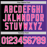 Custom Black Pink-Purple Split Fashion Performance T-Shirt