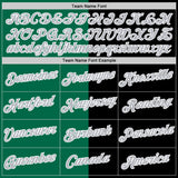 Custom Black Gray-Kelly Green Split Fashion Performance T-Shirt