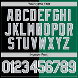 Custom Black Gray-Kelly Green Split Fashion Performance T-Shirt