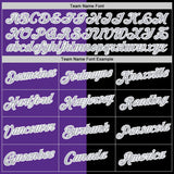 Custom Black Gray-Purple Split Fashion Performance T-Shirt