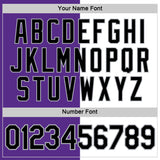 Custom Purple Black-Gray Split Fashion Performance T-Shirt