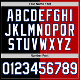 Custom Black Red-Royal Split Fashion Performance T-Shirt