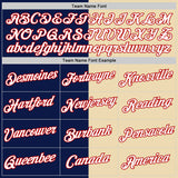 Custom Cream White Navy-Red Split Fashion Performance T-Shirt