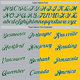 Custom Yellow Green-Gray Split Fashion Performance T-Shirt