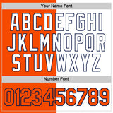 Custom Orange White-Navy Split Fashion Performance T-Shirt