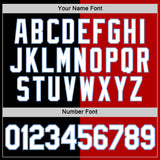 Custom Black Red-Light Blue Split Fashion Performance T-Shirt