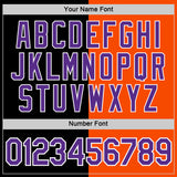 Custom Black Purple-Orange Split Fashion Performance T-Shirt