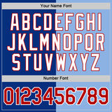 Custom Royal Red-Light Blue Split Fashion Performance T-Shirt