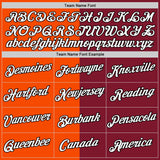 Custom Crimson Orange-Black Split Fashion Performance T-Shirt