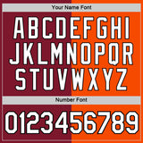 Custom Crimson Orange-Black Split Fashion Performance T-Shirt