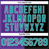 Custom Black Teal-Purple Split Fashion Performance T-Shirt