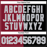 Custom Black Gray-Crimson Split Fashion Performance T-Shirt