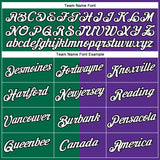 Custom Purple Kelly Green-Black Split Fashion Performance T-Shirt