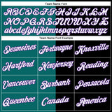 Custom Black Purple-Teal Split Fashion Performance T-Shirt