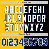 Custom Black Royal-Yellow Split Fashion Performance T-Shirt