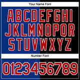 Custom Black Red-Royal Split Fashion Performance T-Shirt