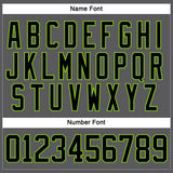 Custom Steel Gray Black-Neon Green Hockey Lace Neck Jersey