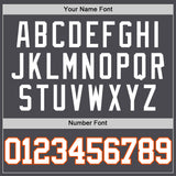 Custom Steel Gray White-Orange Authentic Basketball Jersey