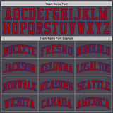 Custom Steel Gray Red-Royal Authentic Basketball Jersey