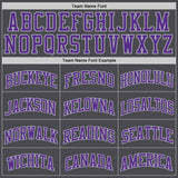 Custom Steel Gray Purple-Gray Authentic Basketball Jersey
