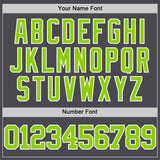 Custom Steel Gray Neon Green-White Authentic Basketball Jersey