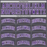 Custom Steel Gray Purple-White Authentic Basketball Jersey