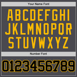 Custom Steel Gray Black-Gold Authentic Basketball Jersey