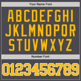 Custom Steel Gray Gold-White Authentic Basketball Jersey