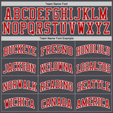 Custom Steel Gray Red-White Authentic Basketball Jersey