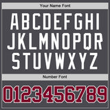 Custom Steel Gray Maroon-White Authentic Basketball Jersey