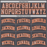 Custom Steel Gray Orange-Gray Authentic Basketball Jersey