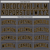 Custom Steel Gray Black-Old Gold Authentic Basketball Jersey