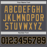 Custom Steel Gray Black-Old Gold Authentic Basketball Jersey