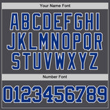 Custom Steel Gray Royal-White Authentic Basketball Jersey