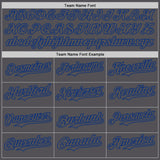 Custom Steel Gray Royal Authentic Baseball Jersey