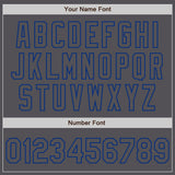 Custom Steel Gray Royal Authentic Baseball Jersey