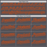 Custom Steel Gray Orange Authentic Baseball Jersey