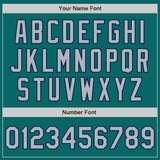 Custom Teal Gray-Navy Authentic Baseball Jersey