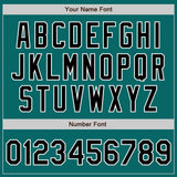 Custom Teal Black-White Authentic Baseball Jersey