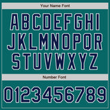Custom Teal Navy-White Authentic Baseball Jersey