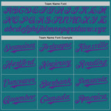 Custom Teal Purple Authentic Baseball Jersey