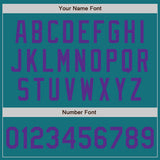 Custom Teal Purple Authentic Baseball Jersey